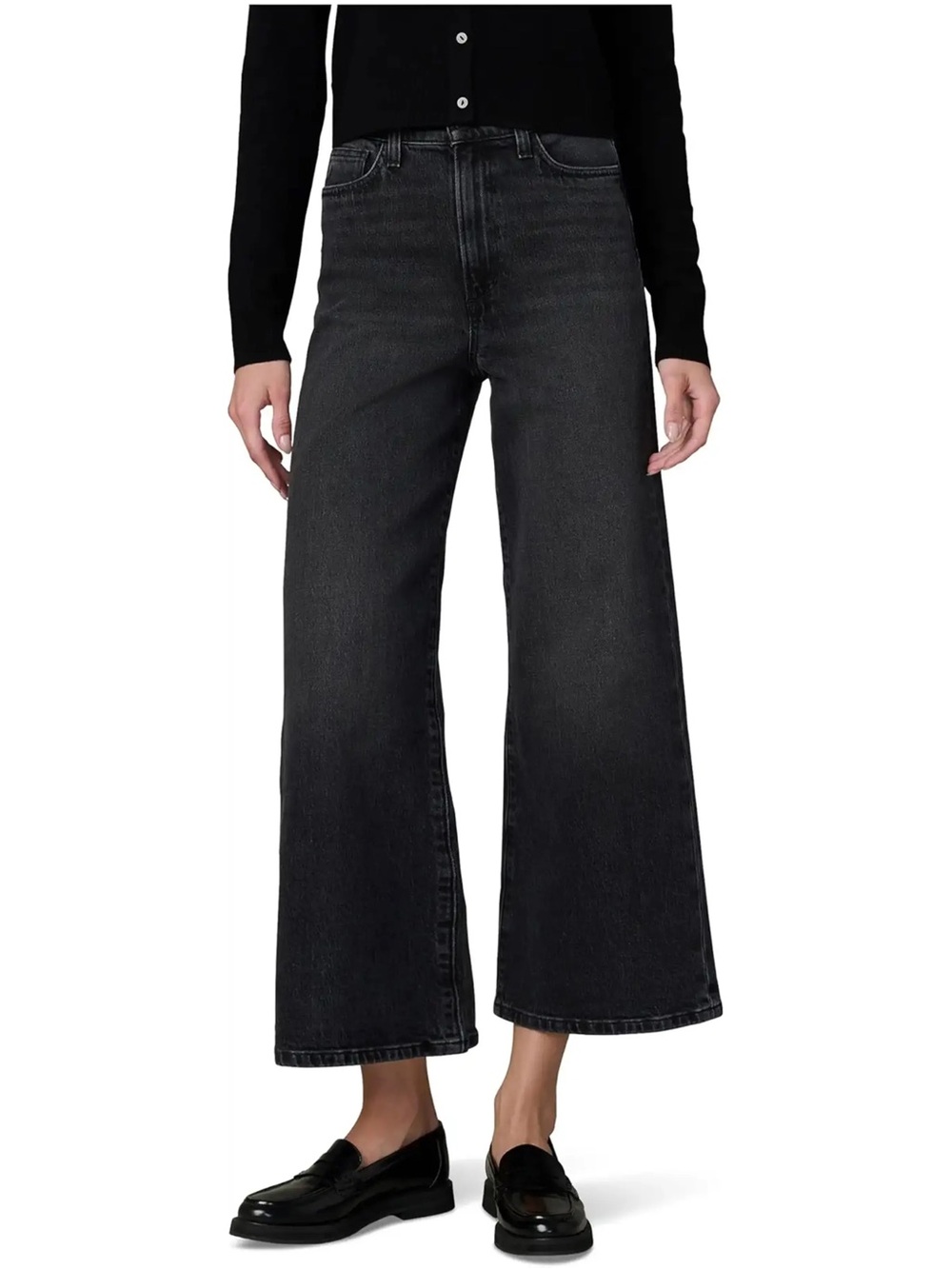 Joe’s Jeans Kacey Wide Leg Ankle Crop Black